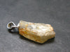 Gem Color Change See-Thru Straw Terminated Crystal Diaspore Crystal Silver Pendant From Turkey - 1.0" - 2.86 Grams