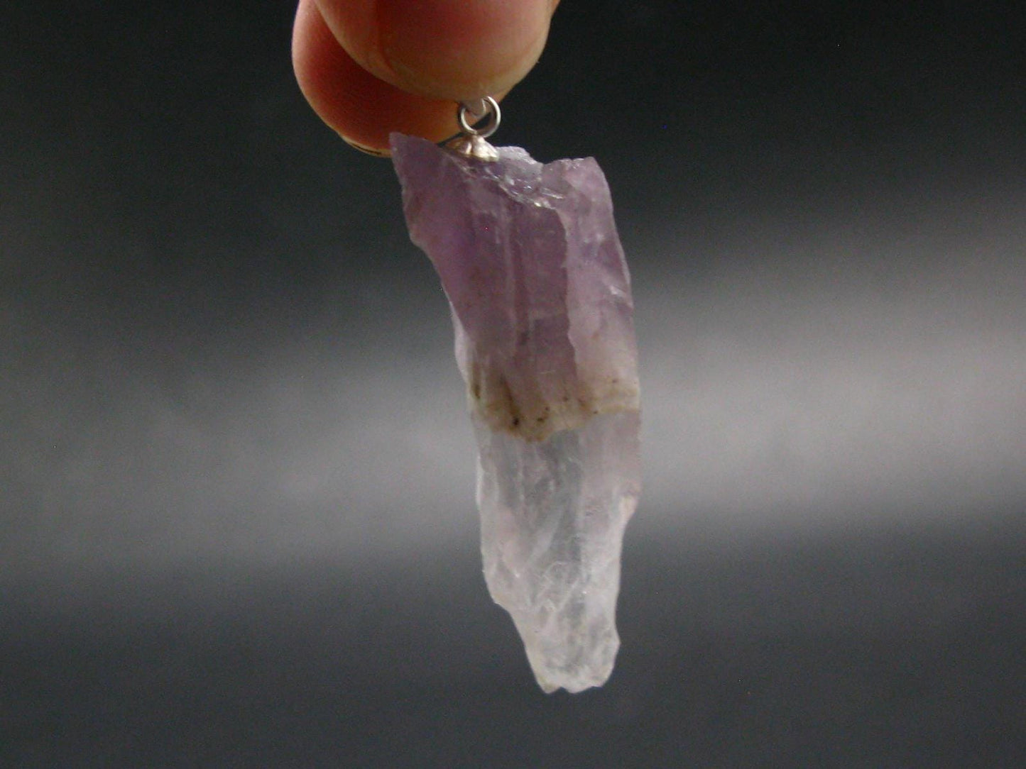 Rare Raw Auralite Super 23 Amethyst Silver Pendant From Canada - 1.8" - 8.38 Grams