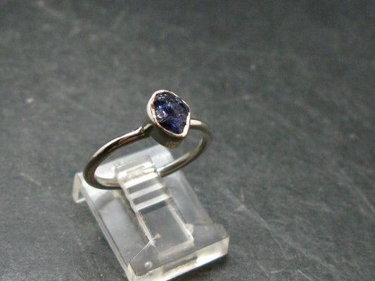 Benitoite Silver Ring From California - Size 6 - 1.84 Grams