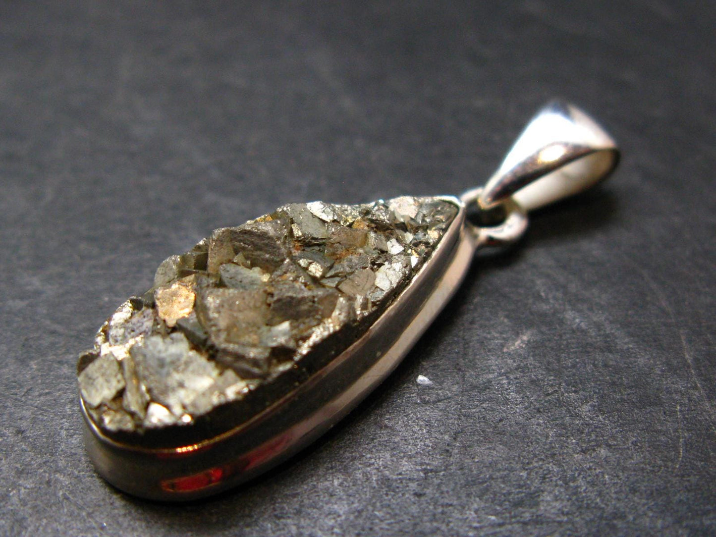 Pyrite Silver Pendant From Peru - 6.22 Grams - 1.4"