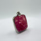 Cobalto Calcite Pendant Pink Gemstone Silver Necklace Natural Crystal Jewelry Healing Stone Gift