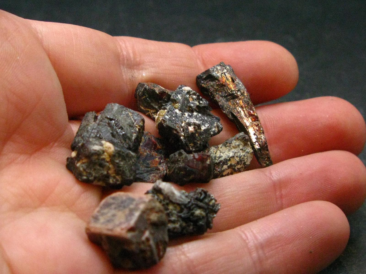 Lot of 10 Mangano Tantalite Crystals From Brazil - 28.29 Grams