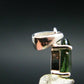 Moldavite Tektite Facetted Silver Pendant from Czech Republic - 0.7" - 1.06 Grams