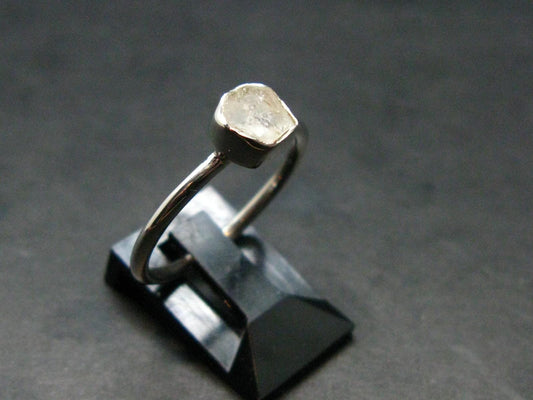 Phenakite Phenacite Crystal Silver Ring From Nigeria - Size 8 - 1.82 Grams