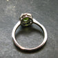 Natural Faceted Peridot Olivine Sterling Silver Ring - 2.86 Grams - Size 7.5