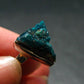 Emerald Green Dioptase Crystal Silver Ring from Congo - 4.25 Grams - Size 7