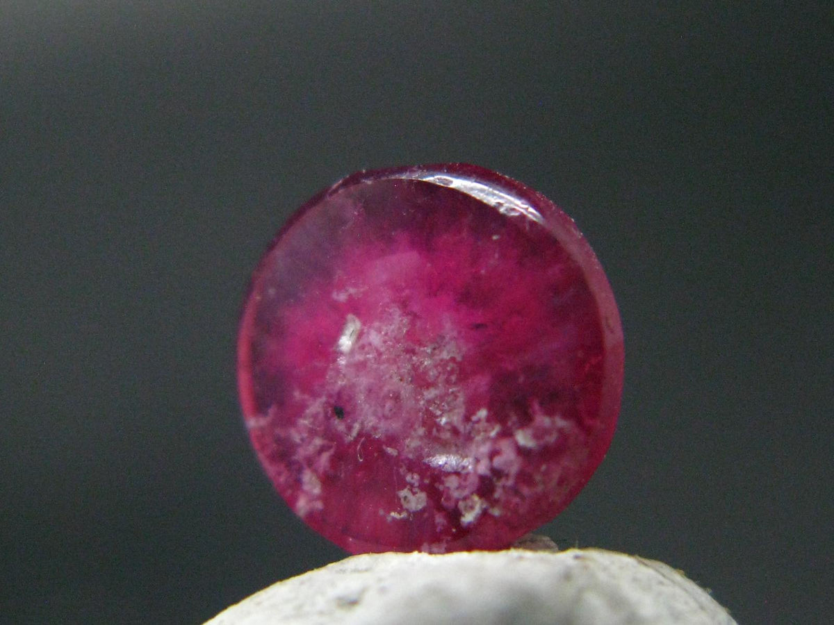 Rare Gem Bixbite Red Beryl Emerald Cabochon From Utah USA - 0.98 Carats - 8x8 mm