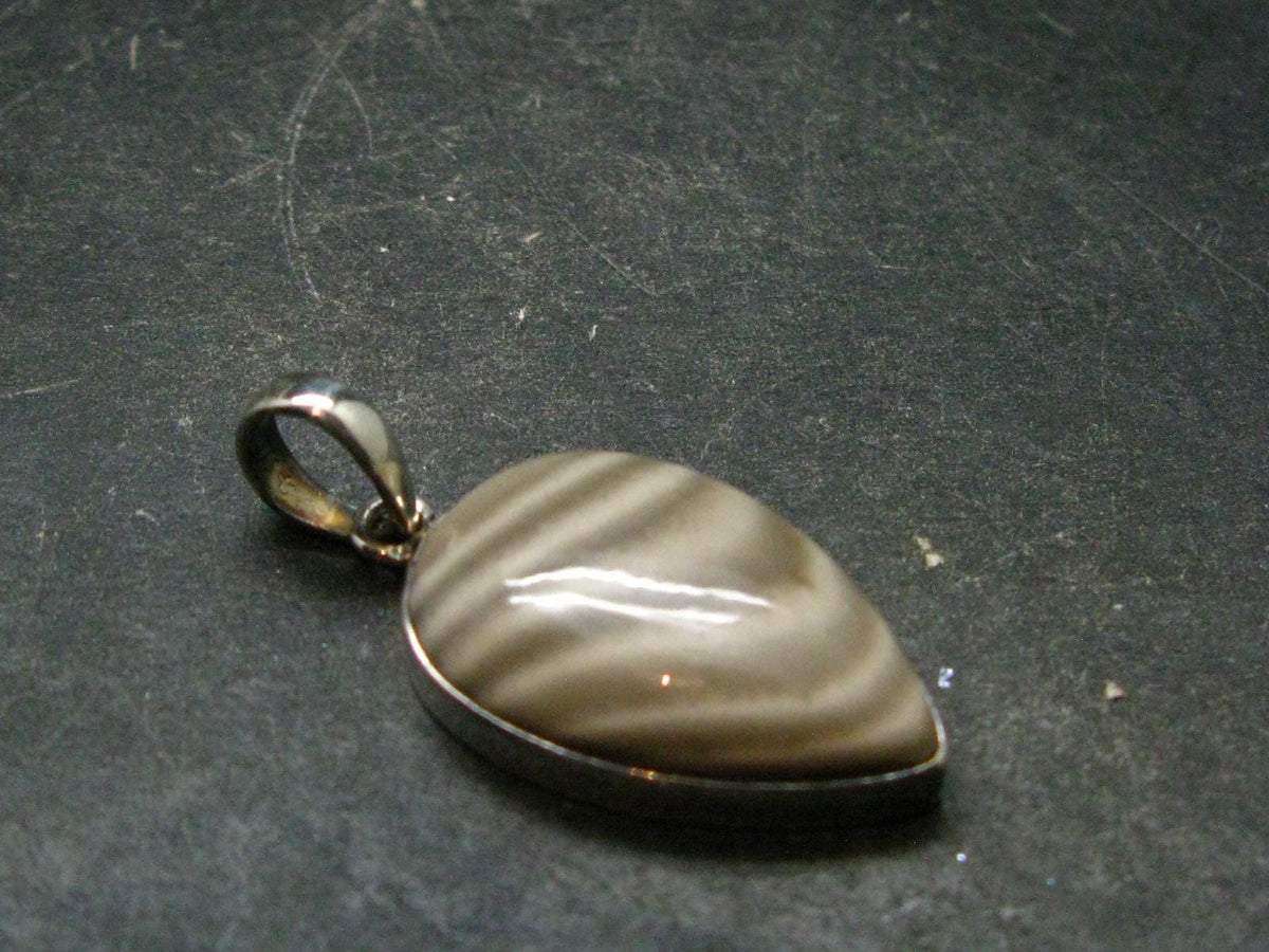 Rare Flint Silver Pendant from Poland - 1.5" - 5.74 Grams