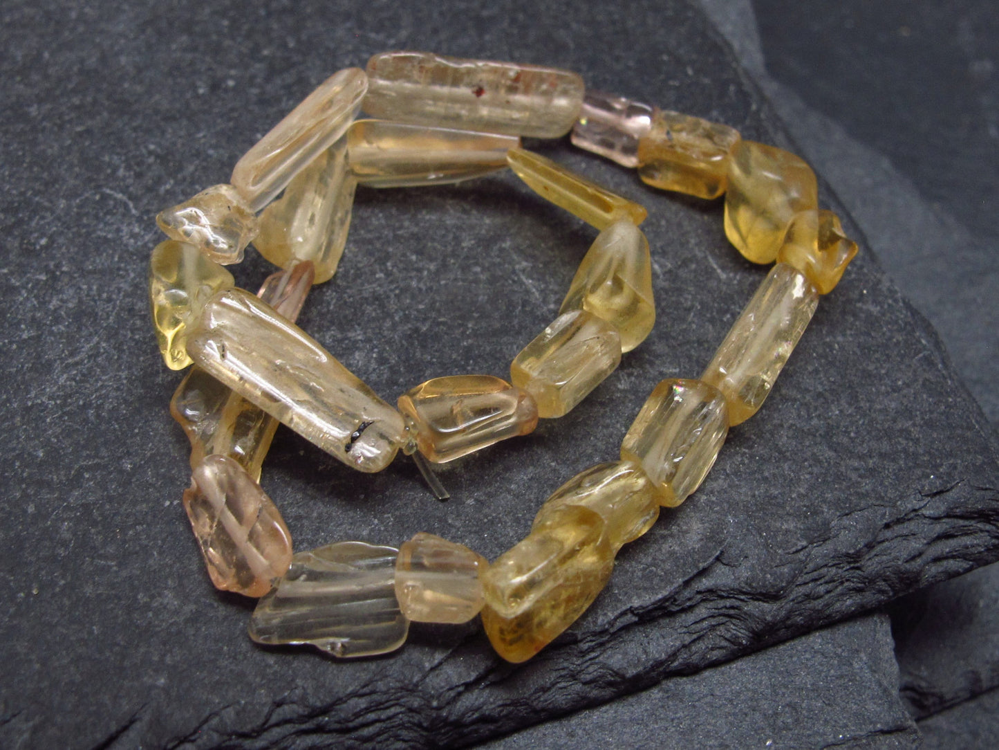 Imperial Topaz Genuine Bracelet ~ 7 Inches ~ 8mm Tumbled Beads