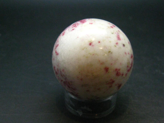 Large Cinnabar in Quartz Sphere from Peru - 125.48 Grams - 1.8"