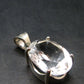 Genuine Clear Facetted Quartz Sterling Silver Pendant from Brazil - 1.1" - 5.31 Grams