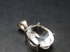 Genuine Clear Facetted Quartz Sterling Silver Pendant from Brazil - 1.1" - 5.31 Grams