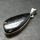 Very Rare Sterling Silver Nuumite Nuummite Pendant From Greenland - 1.7" - 7.0 Grams