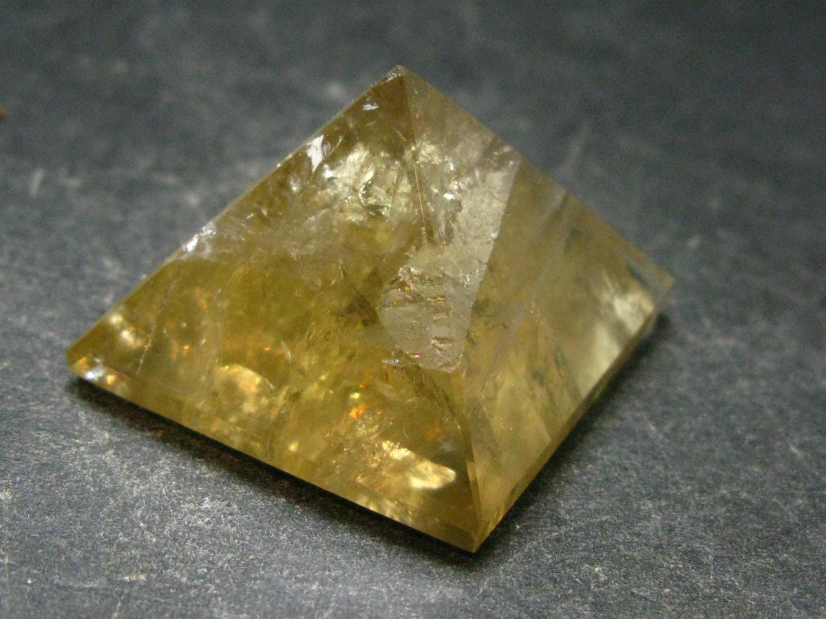 Citrine Unheated Polished Pyramid From Brazil - 0.7" - 16.73 Grams
