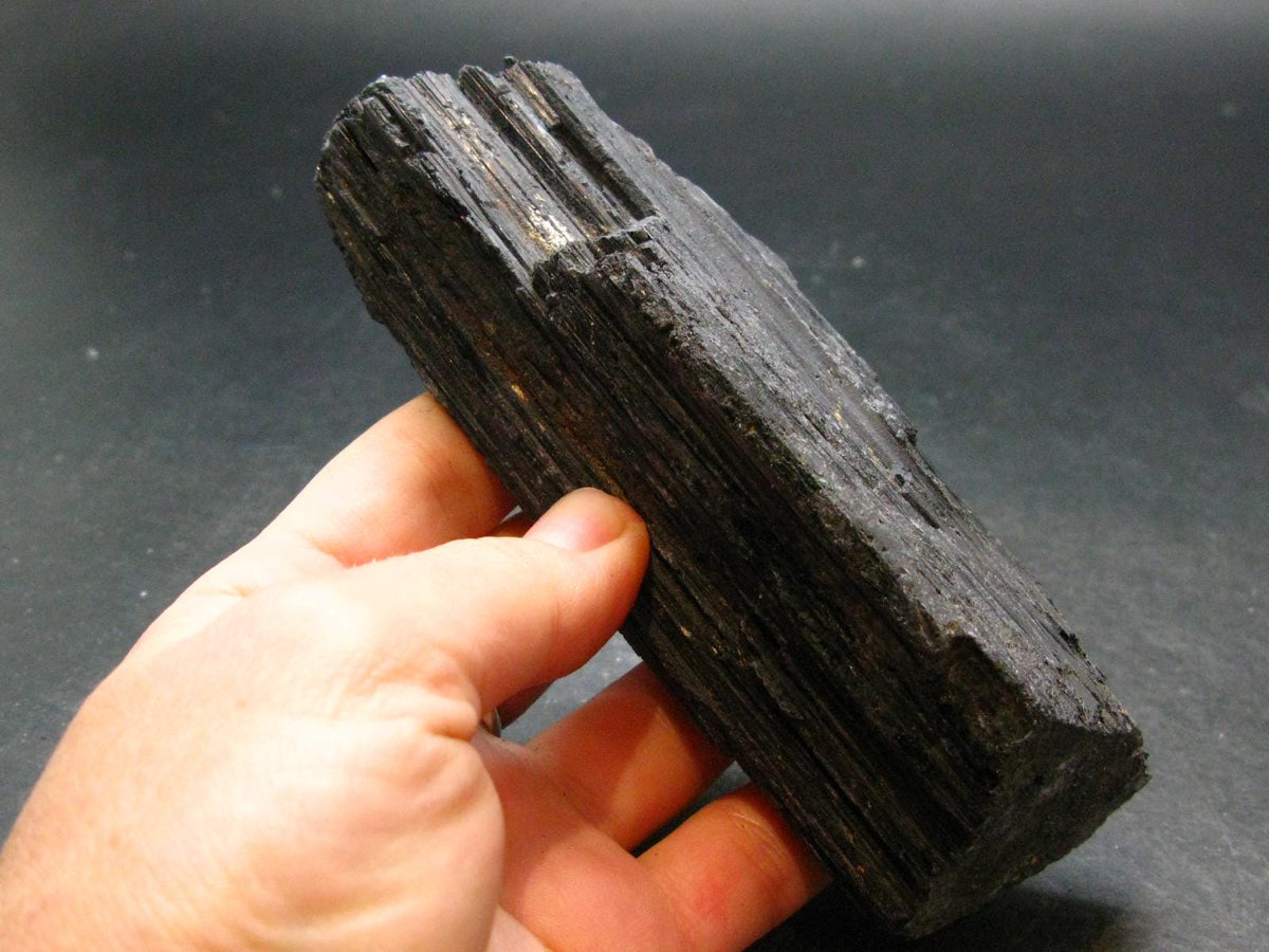 Fine Black Tourmaline Schorl Crystal From Brazil - 4.8"