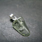 Green Herderite Tumbled Silver Pendant From Pakistan - 0.8" - 0.73 Grams