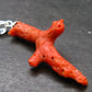 Rare Natural Red Coral Silver Pendant From Italy - 1.4" - 1.22 Grams
