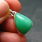 Rich Green Chrysoprase Silver Pendant From Australia - 1.1" - 3.26 Grams