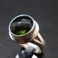 Moldavite Tektite Facetted Silver Ring from Czech Republic - Size 9.75 - 8.68 Grams