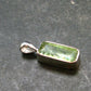 Green Kyanite Crystal Silver Pendant From Tanzania - 0.8" - 1.91 Grams