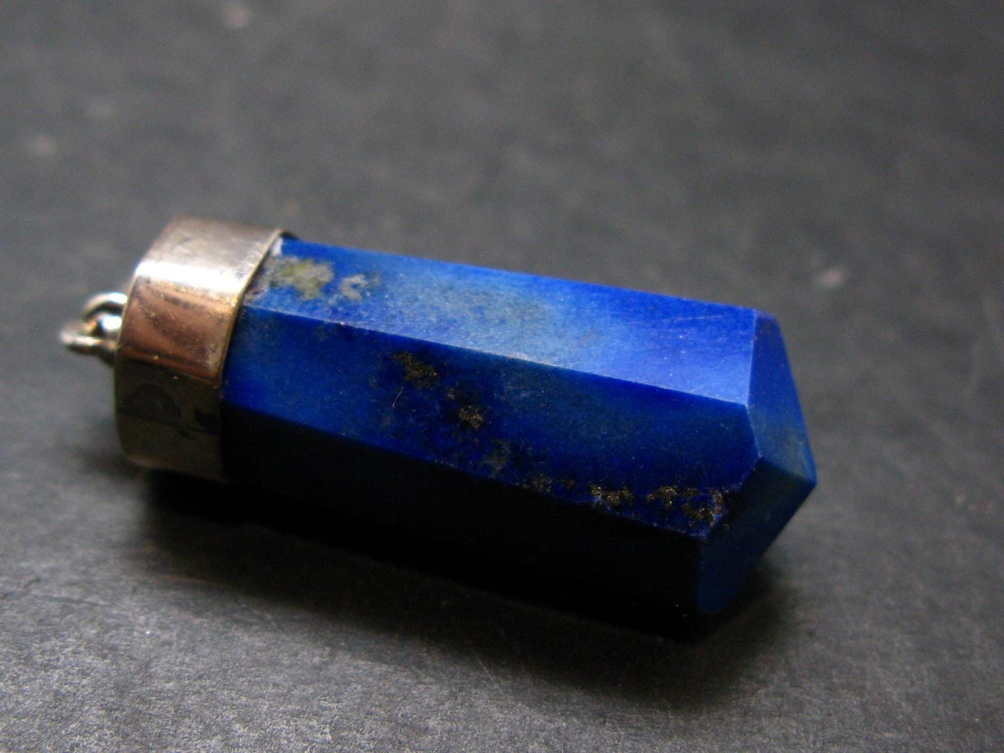 Lapis Lazuli Silver Pendant From Afghanistan - 1.8" - 10.44 Grams