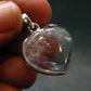 Nice Danburite Crystal Silver Heart Pendant from Mexico - 1.1" - 5.44 Grams