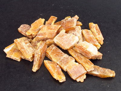 Lot of 25 Rare Orange Kyanite Crystals From Tanzania
