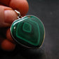Queen of Green!! Genuine Vivid Vibrant Green Malachite Sterling Silver Pendant - 1.4" - 13.78 Grams
