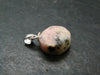 Rare Pink Tugtupite Sterling Silver Pendant From Greenland - 0.8" - 1.58 Grams