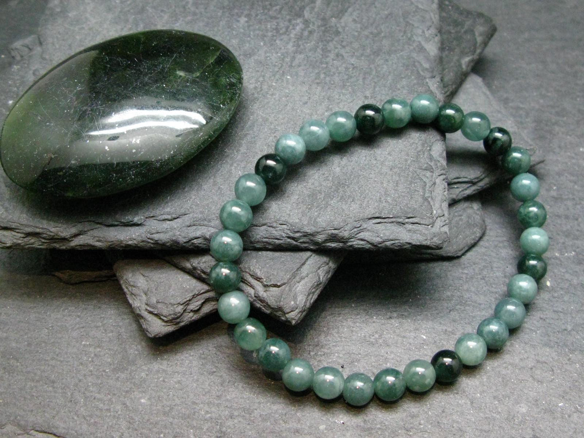 Guatemala Jade Jadeite Genuine Bracelet ~ 7 Inches ~ 6mm Round Beads