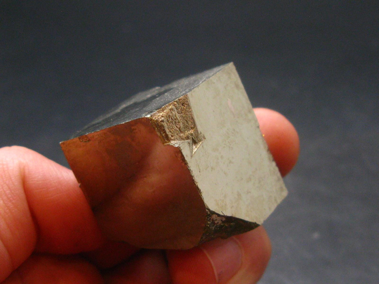 Perfect Pyrite Cube Crystal from Spain - 1.0" - 75.2 Grams