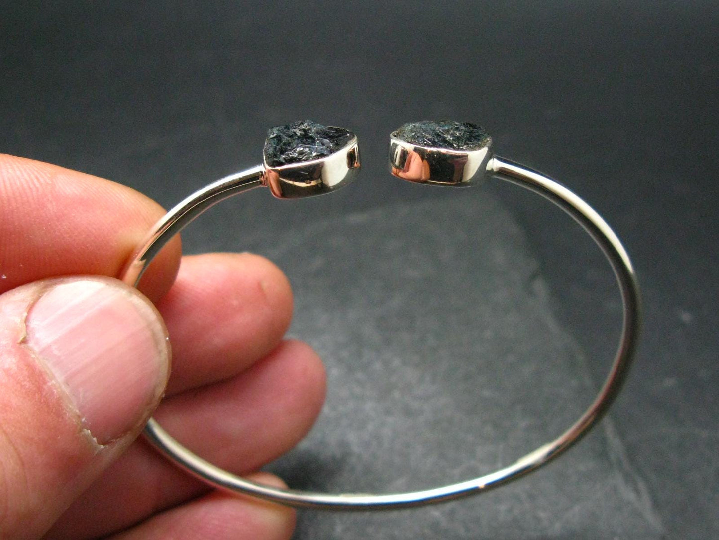 Alexandrite Silver Twister Bracelet From Brazil - 5.4 Grams