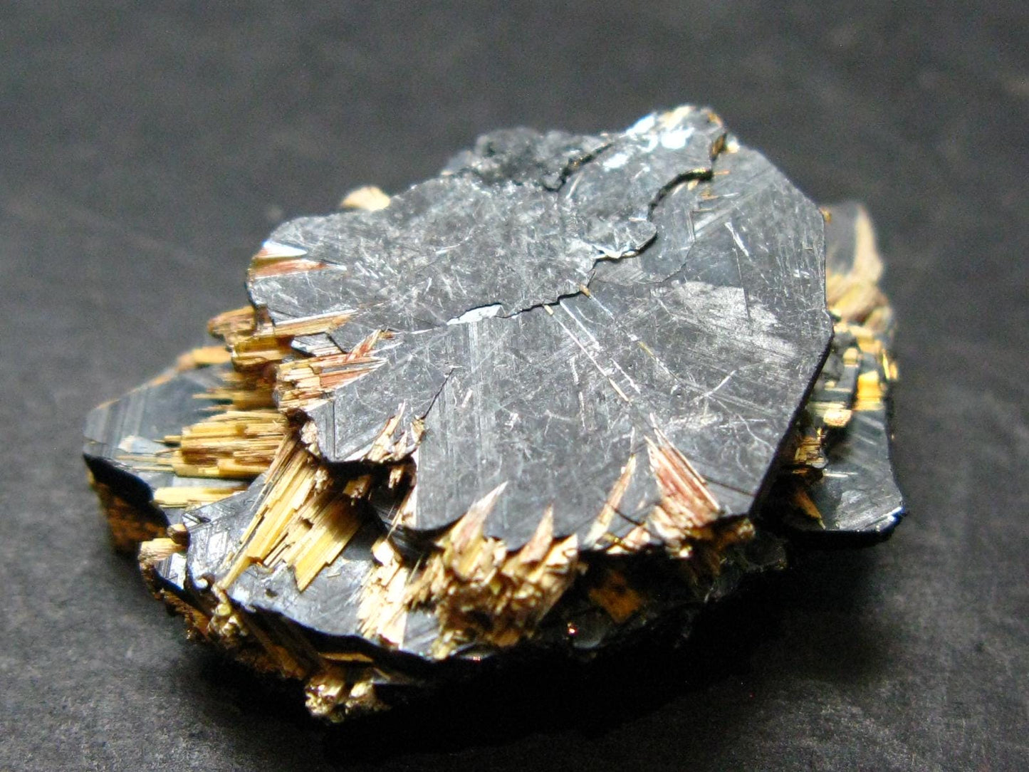 Large Hematite and Rutile Cluster from Brazil - 1.2" - 13.2 Grams