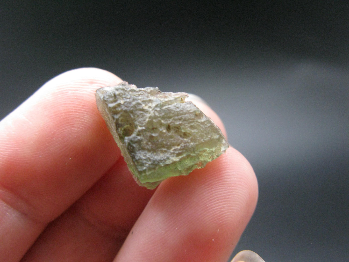 Moldavite Tektite Raw Piece from Czech Republic - 0.6" - 6.05 Carats - 1.22 Grams