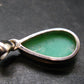 Rich Green Chrysoprase Silver Pendant From Australia - 1.2" - 3.65 Grams