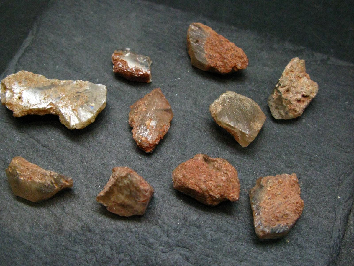 Lot of 10 Golden Euclase Gem Crystal From Brazil - 76.20 Carats