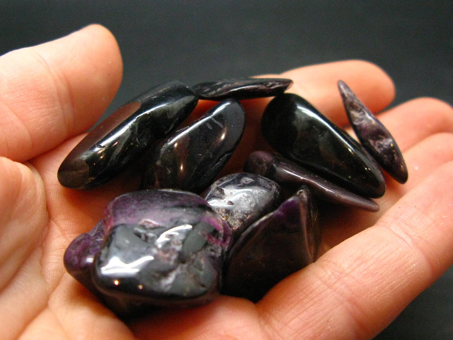 Lot of 10 Purple Sugilite Tumbled Piece From South Africa- 57.24 Grams