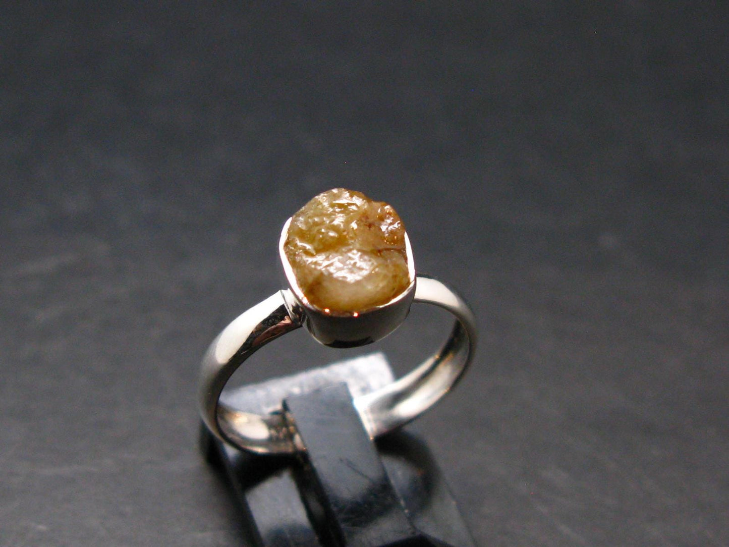 Green Herderite Silver Ring From Brazil - 1.79 Grams - Size 6