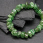 Green Garnet Tsavorite Genuine Bracelet ~ 7 Inches ~ 12mm Tumbled Beads