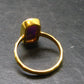 Sugilite Silver Gold Plated Ring From South Africa - 3.55 Grams - Size 8.25