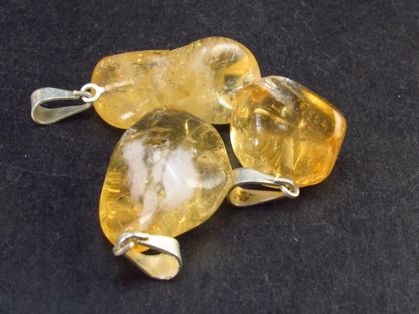 Set of 3 Natural Citrine Pendant From Brazil