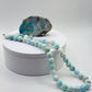 Larimar Jewelry Beaded Necklace Natural Blue Stone Necklace Unique Gift
