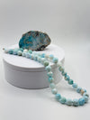 Larimar Jewelry Beaded Necklace Natural Blue Stone Necklace Unique Gift