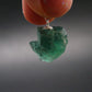 Rare!! Emerald Green Fluorite Crystal Silver Pendant From UK - 3.84 Grams - 0.8"
