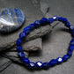 Lapis Lazuli Lazurite Genuine Bracelet ~ 7 Inches ~ 7mm Round Facetted Beads