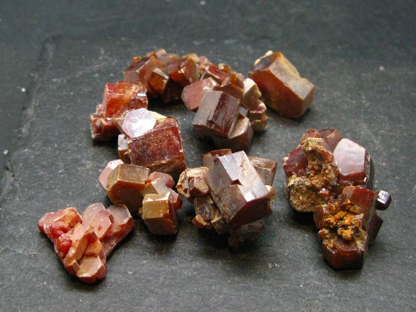 Lot of 10 Dark Red Vanadinite Cluster From Morocco - 77.51 Grams