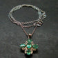 Emerald Silver Pendant W/Chain From Colombia - 3.32 Grams Total