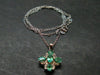 Emerald Silver Pendant W/Chain From Colombia - 3.32 Grams Total