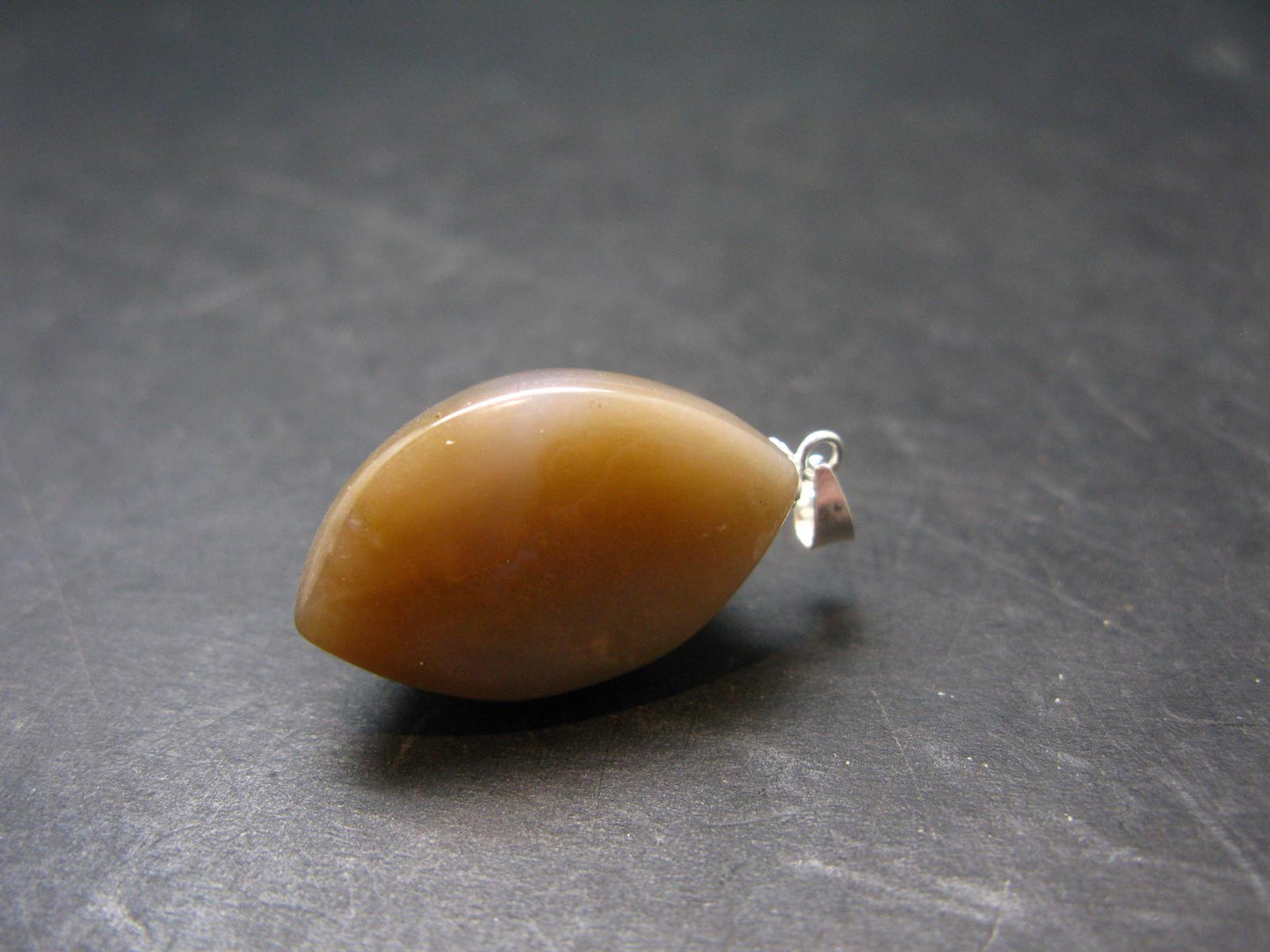 Agate Shiva Eye Silver Pendant from India - 1.2" - 8.55 Grams