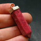Thulite Silver Pendant From Norway - 1.8"